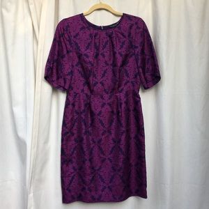 Banana Republic floral wiggle dress 6 silk blend